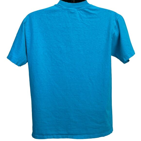 Vintage 80s Volkswagen Beetle Car Custom T Shirt VW Bug Azusa USA Blue L Large - Picture 3 of 13